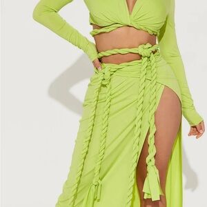Fashion Nova- Reina Rope Skirt Set